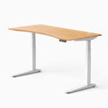 Jarvis Bamboo Standing Desk, Contour, White, 3 Stage Height