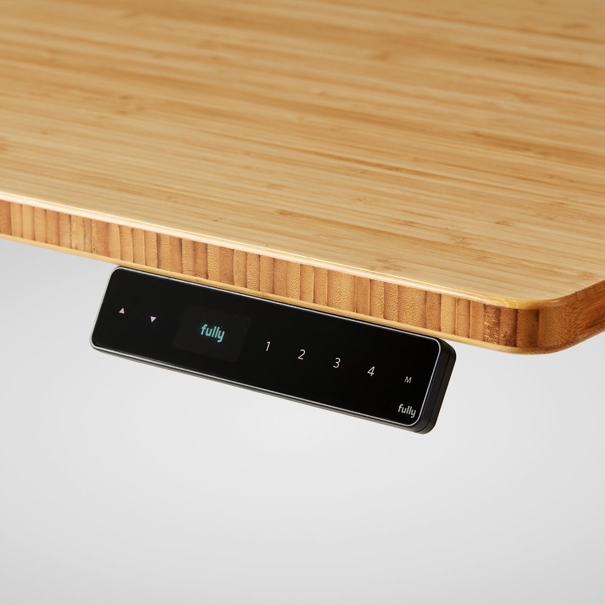 Jarvis Bamboo Standing Desk, Contour, Black, 3 Stage Height