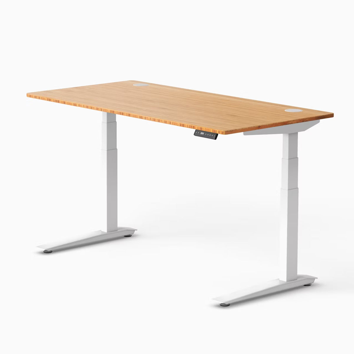 Jarvis Bamboo Standing Desk, Rectangle, White, 3 Stage Height