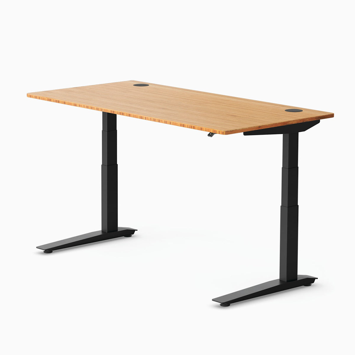 Jarvis Bamboo Standing Desk, Rectangle, Black, 3 Stage Height